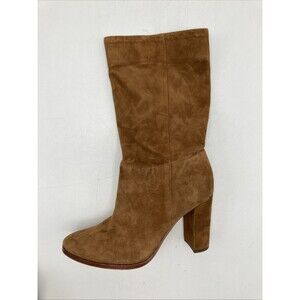 Lauren Ralph Lauren Women's Artizan Ii Suede Almond Toe Pull On Boots Brown 5.5